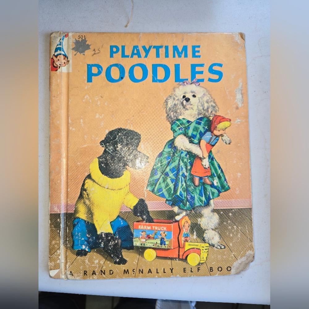 Playtime Poodles Vintage Book Rand McNally Vintage Book